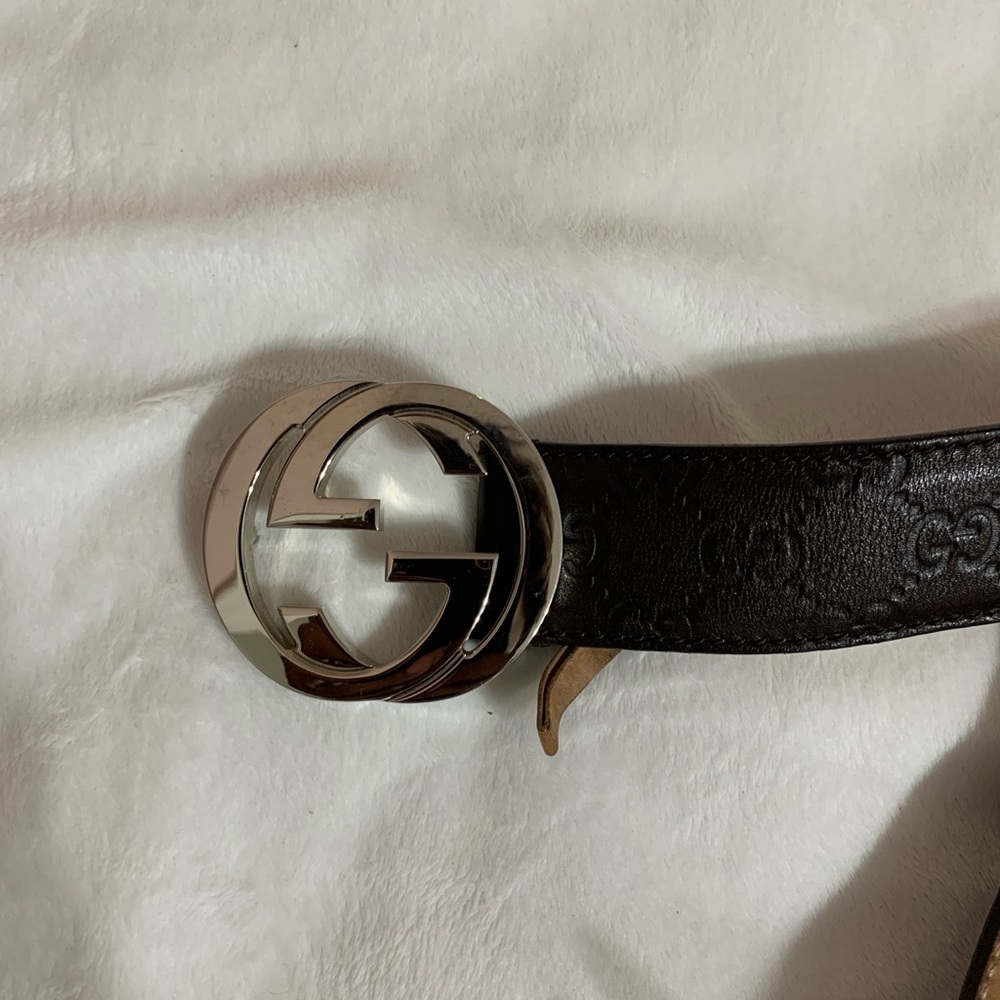 Gucci belt dark brown